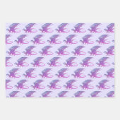 Amazing Mosaic Dragon Paars Inpakpapier Vel (Voorkant)