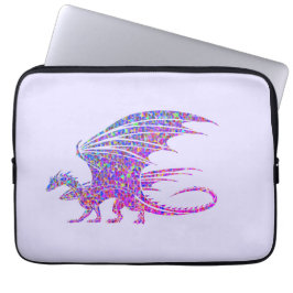 Amazing Mosaic Dragon Paars Laptop Sleeve