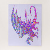 Amazing Mosaic Dragon Paars Legpuzzel (Verticaal)