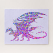 Amazing Mosaic Dragon Paars Legpuzzel (Horizontaal)