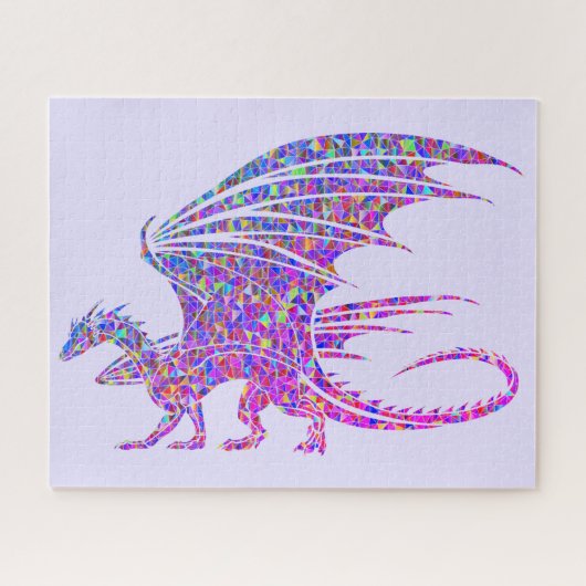 Amazing Mosaic Dragon Paars Legpuzzel (Horizontaal)