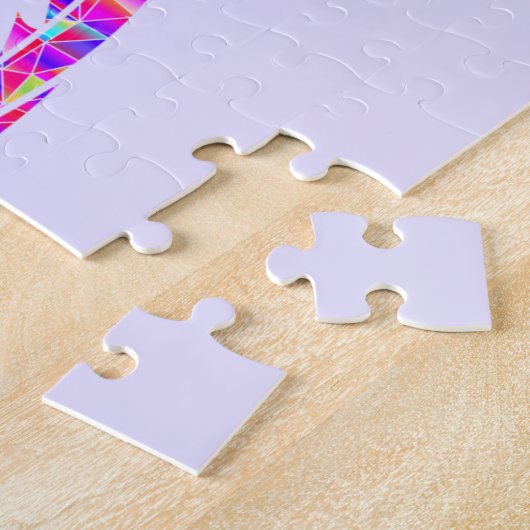 Amazing Mosaic Dragon Paars Legpuzzel (Zijkant)