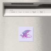 Amazing Mosaic Dragon Paars Magneet (Insitu (Vaatwasser))