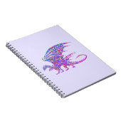 Amazing Mosaic Dragon Paars Notitieboek (Rechterzijde)