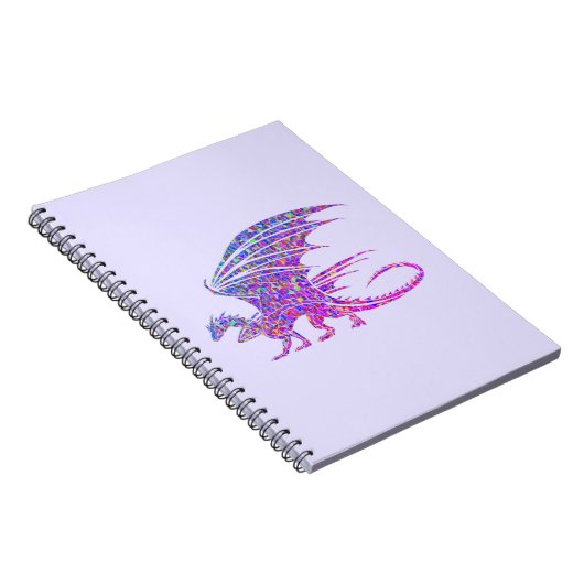 Amazing Mosaic Dragon Paars Notitieboek (Rechterzijde)