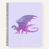 Amazing Mosaic Dragon Paars Notitieboek (Voorkant)