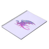 Amazing Mosaic Dragon Paars Notitieboek (Linkerzijde)