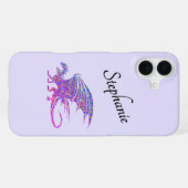 Amazing Mosaic Dragon Paars Personal iPhone Hoesje (Achterkant horizontaal)