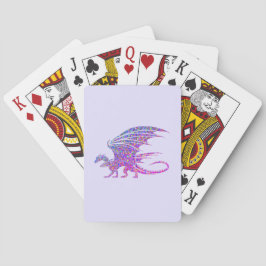 Amazing Mosaic Dragon Paars Pokerkaarten