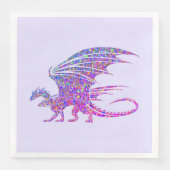 Amazing Mosaic Dragon Paars Servet (Voorkant)