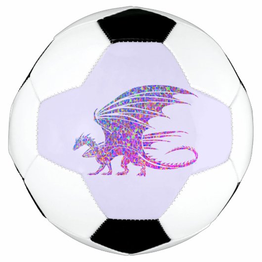 Amazing Mosaic Dragon Paars Voetbal (Voorkant)