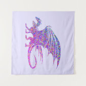 Amazing Mosaic Dragon Paars Wandkleed (Voorkant (horizontaal))
