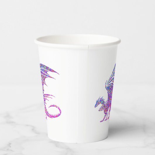 Amazing Mosaic Dragon Papieren Bekers (Rechts)