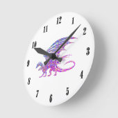 Amazing Mosaic Dragon Ronde Klok (Hoek)