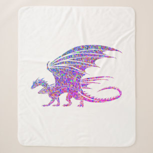 Amazing Mosaic Dragon Sherpa Deken
