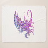 Amazing Mosaic Dragon Sherpa Deken (Voorkant (horizontaal))