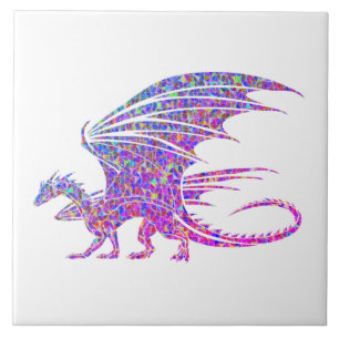 Amazing Mosaic Dragon Tegeltje