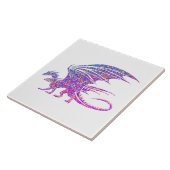 Amazing Mosaic Dragon Tegeltje (Zijkant)