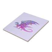 Amazing Mosaic Dragon Tegeltje (Zijkant)