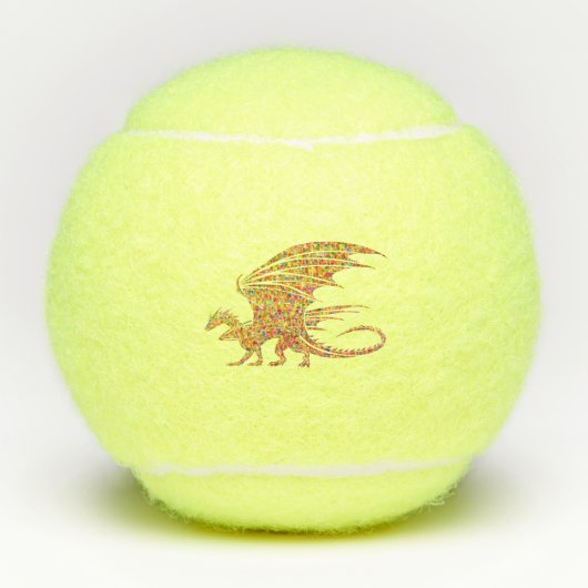 Amazing Mosaic Dragon Tennisballen (Voorkant)