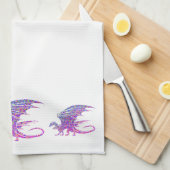 Amazing Mosaic Dragon Theedoek (Quarter Fold)