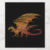 Amazing Mosaic Dragon Wijn Etiket (Enkel label)