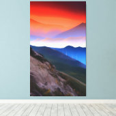 Amazing Mountains schilderen Canvas Afdruk (Insitu (Houten vloer))