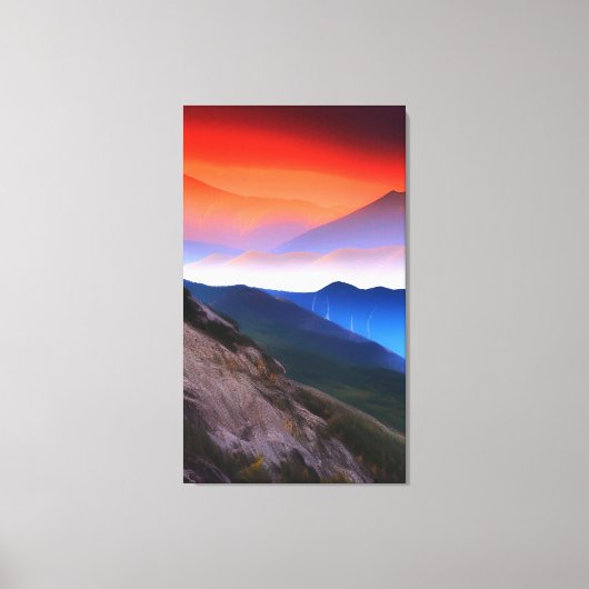 Amazing Mountains schilderen Canvas Afdruk (Voorkant)
