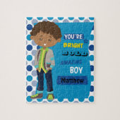 Amazing Multicultural Boy Jigzaag Puzzle Legpuzzel (Verticaal)