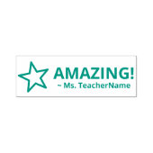 "AMAZING!" + Naam van de Aangepaste Instructeur Zelfinktende Stempel (Design)