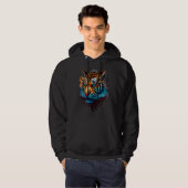Amazing Neo Traditional Tattoo Style Tiger Head Hoodie (Voorkant volledig)