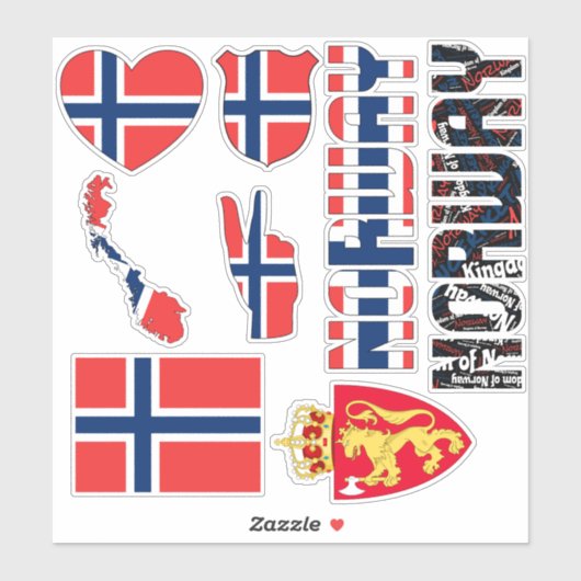 Amazing Norway Shapes National Symbols Sticker (Vel)