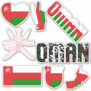 Amazing Oman Shapes National Symbols Sticker