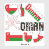 Amazing Oman Shapes National Symbols Sticker (Vel)