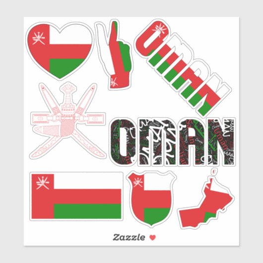 Amazing Oman Shapes National Symbols Sticker (Vel)