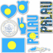 Amazing Palau Shapes National Symbols Sticker (Voorkant)