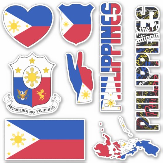 Amazing Philippines Shapes National Symbols Sticker (Voorkant)