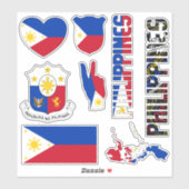 Amazing Philippines Shapes National Symbols Sticker (Vel)