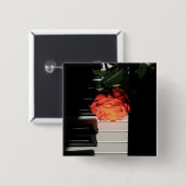 Amazing Piano Artwork Vierkante Button 5,1 Cm (Voorkant /achterkant)