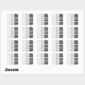 Amazing Piano Artwork Vierkante Sticker (Vel)