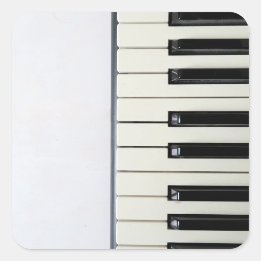 Amazing Piano Artwork Vierkante Sticker (Voorkant)