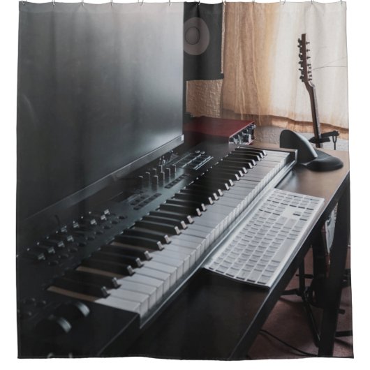 Amazing Piano Douchegordijn (Voorkant)