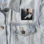 Amazing Piano Vierkante Button 5,1 Cm (In situ)