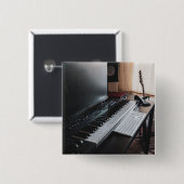Amazing Piano Vierkante Button 5,1 Cm (Voorkant /achterkant)