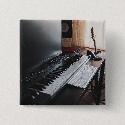 Amazing Piano Vierkante Button 5,1 Cm (Voorkant)