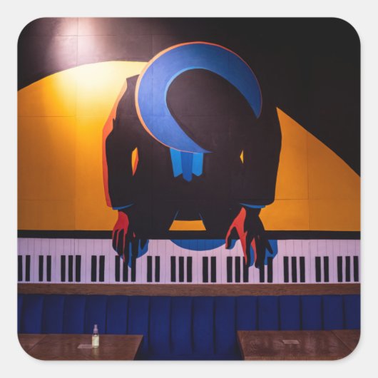 Amazing Piano Vierkante Sticker (Voorkant)