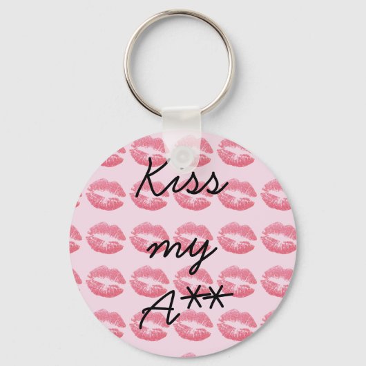 Amazing Pink Kisses Sleutelhanger (Voorkant)
