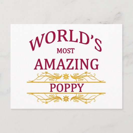 Amazing Poppy Briefkaart (Voorkant)