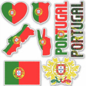 Amazing Portugal Shapes National Symbols Sticker (Voorkant)