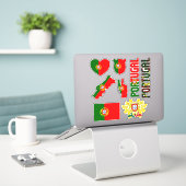 Amazing Portugal Shapes National Symbols Sticker (Laptop op bureau)